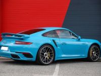 Porsche 911 991 Phase 2 Turbo S 3.8 580 Bleu Miami + Bicolor Craie/Graphite | 20kE doptions | 991.2 - <small></small> 159.980 € <small>TTC</small> - #3