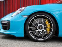 Porsche 911 991 Phase 2 Turbo S 3.8 580 Bleu Miami + Bicolor Craie/Graphite | 20kE doptions | 991.2 - <small></small> 159.980 € <small>TTC</small> - #30