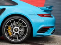 Porsche 911 991 Phase 2 Turbo S 3.8 580 Bleu Miami + Bicolor Craie/Graphite | 20kE doptions | 991.2 - <small></small> 159.980 € <small>TTC</small> - #31