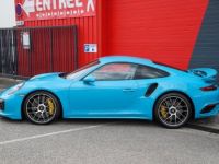 Porsche 911 991 Phase 2 Turbo S 3.8 580 Bleu Miami + Bicolor Craie/Graphite | 20kE doptions | 991.2 - <small></small> 159.980 € <small>TTC</small> - #33