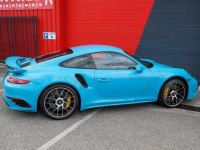 Porsche 911 991 Phase 2 Turbo S 3.8 580 Bleu Miami + Bicolor Craie/Graphite | 20kE doptions | 991.2 - <small></small> 159.980 € <small>TTC</small> - #36