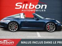 Porsche 911 991 Targa 4S 3.8 400 PDK | Bleu Nuit | Beige Louxor | 22kE doptions - <small></small> 119.980 € <small>TTC</small> - #4