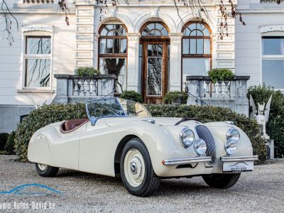 Jaguar XK120 XK 120 Open Top Speedster (OTS) LHD 1951 - OLDTIMER - GERESTAUREERD - MATCHING NUMBERS - SOFTTOP - CREAM WHITE - <small></small> 99.999 € <small>TTC</small>