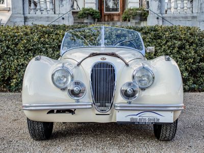 Jaguar XK120 XK 120 Open Top Speedster (OTS) LHD 1951 - OLDTIMER - GERESTAUREERD - MATCHING NUMBERS - SOFTTOP - CREAM WHITE - <small></small> 99.999 € <small>TTC</small>