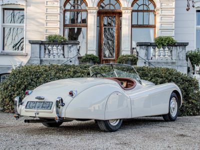 Jaguar XK120 XK 120 Open Top Speedster (OTS) LHD 1951 - OLDTIMER - GERESTAUREERD - MATCHING NUMBERS - SOFTTOP - CREAM WHITE - <small></small> 99.999 € <small>TTC</small>