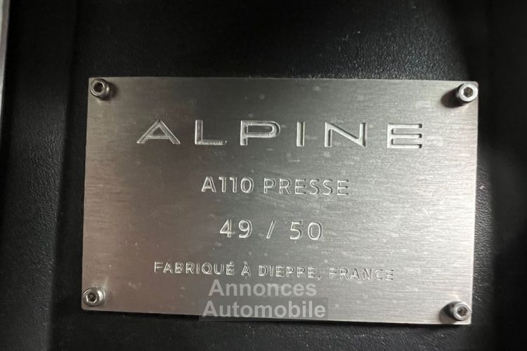 Alpine A110 Press Edition – Numéro 49-50 Noir Profond, modèle d’exception et de collection Garantie 12 Mois Pas FAP Telemetrie - <small></small> 56.400 € <small>TTC</small> - #5