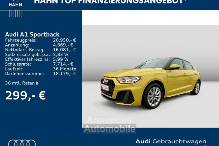 Audi A1 Sportback 30 TFSI S Trc S Line Cam  - <small></small> 20.950 € <small>TTC</small> - #2