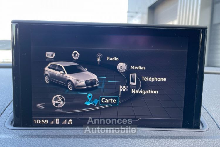 Audi A3 Sportback 2.0 tfsi 190 s tronic 7 quattro avec gps regulateur de vitesse climatisation auto sieges chauffant radar arriere - <small></small> 23.990 € <small>TTC</small> - #21