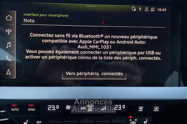 Audi A3 Sportback 35 tdi 150 ch s-tronic7 s line avec carplay virtual cockpit ges chauffants . regulateur adaptatif mains libres - <small></small> 33.990 € <small>TTC</small> - #15