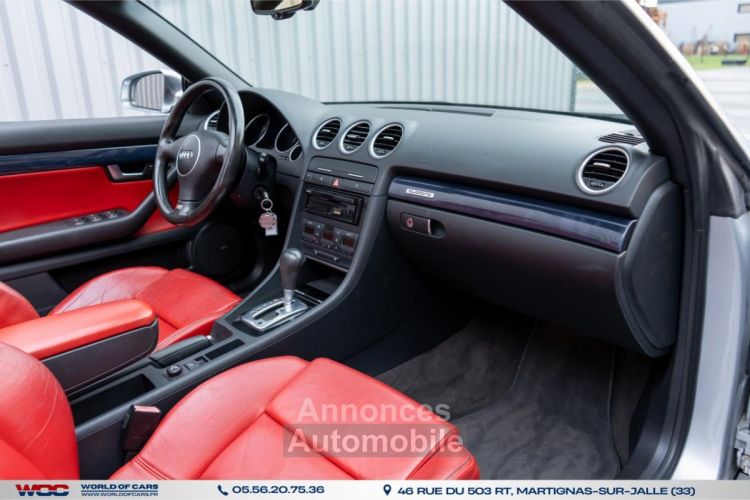 Audi A4 S4 Cabriolet Quattro 4.2i V8 - BVA Tiptronic S4 2004 CABRIOLET - <small></small> 15.490 € <small>TTC</small> - #10