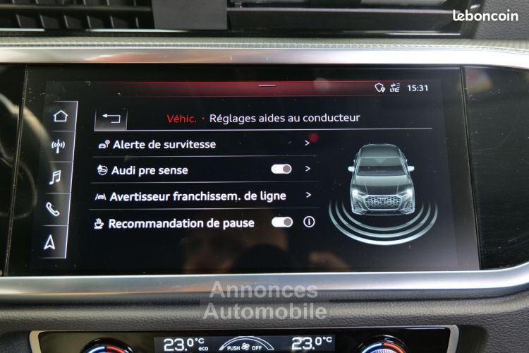 Audi Q3 Sportback New 35tdi 150ch s tronic line 1° main francais tva recuperable gps 16-9 xenon bang&olfusen camera de recul pack black sieges chauffants volant meplat  - <small></small> 29.950 € <small>TTC</small> - #10