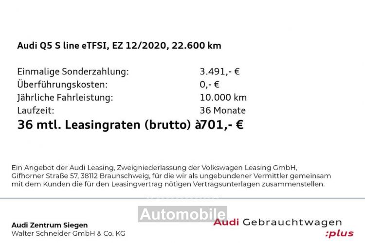 Audi Q5 50 TFSI e quattro S line Navi LED SHZ - <small></small> 32.410 € <small>TTC</small> - #3