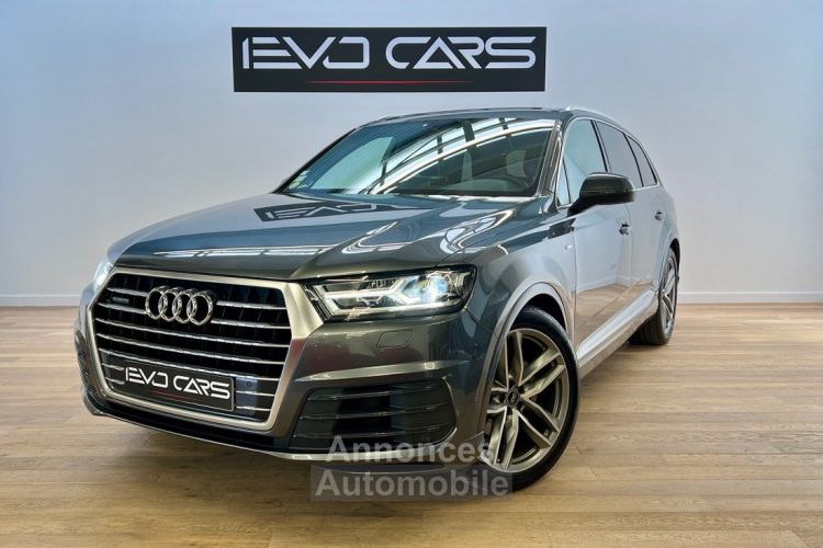 Audi Q7 50 TDI S-Line 3.0 286 ch Cuir Valcona / TO/ Drive Select / Gris Daytona / 1ère main FR - <small></small> 49.990 € <small>TTC</small> - #1