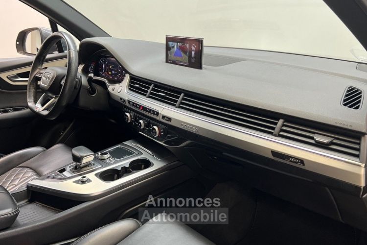 Audi Q7 50 TDI S-Line 3.0 286 ch Cuir Valcona / TO/ Drive Select / Gris Daytona / 1ère main FR - <small></small> 49.990 € <small>TTC</small> - #8