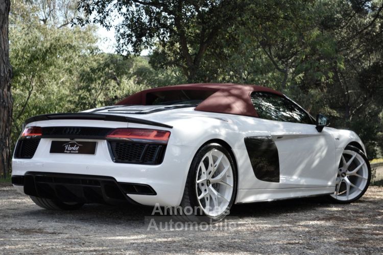 Audi R8 Spyder MAGNIFIQUE AUDI R8 SPYDER 5.2 FSI V10 PLUS 610ch S-TRONIC VALEUR NEUF + DE 245Ke B&O MAGNETIC RIDE CARBONE INT + EXT ECHAP. SPORT CARPLAY CAMERA LASER - <small></small> 139.990 € <small>TTC</small> - #13