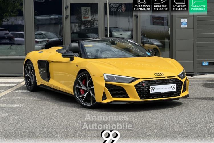 Audi R8 Spyder Quattro 5.2 V10 PACK CUIR SPOILER AR CARBONNE BRILLANT GTIE 02/27 - MALUS INCLUS LIVRAI - <small></small> 184.990 € <small></small> - #1