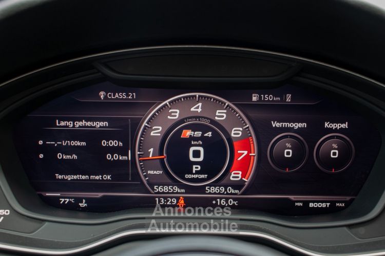 Audi RS4 B9 Avant Quattro 2.9 V6 TFSI - ZETELVENTILATIE - B&O - PARKEERASSISTENT - 360° - PANO DAK - GROOTLICHTASSISTENT  - <small></small> 54.999 € <small>TTC</small> - #21