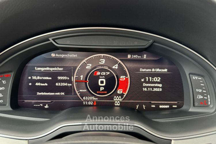 Audi SQ7 V8 4.0 TDI Quattro 435 Pack Carbon Intèrieur 360° BOSE JA 22 AFF. T.H. TOP Suspension Pneumatique Tiptronic, 8 , Garantie 12 Mois Prémium - <small></small> 63.990 € <small>TTC</small> - #10