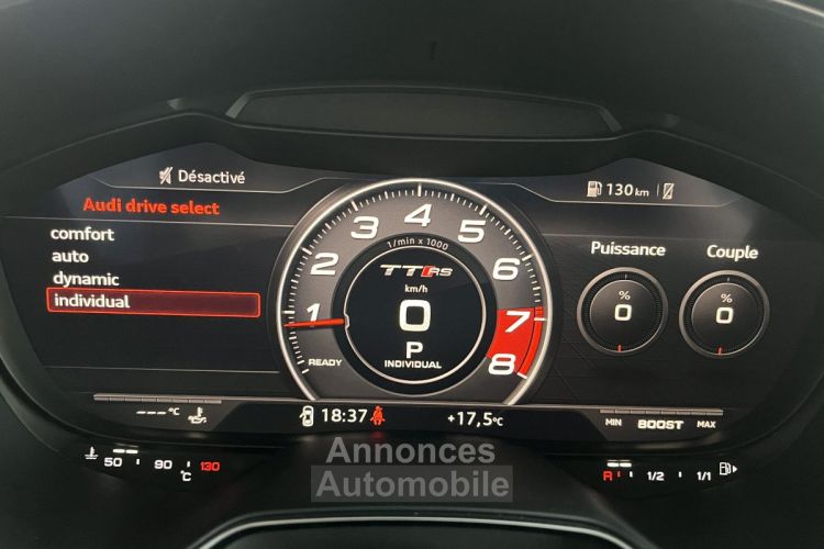 Audi TT RS TTRS 2,5 TFSI 400 QUATTRO S-TRONIC 7 GPS CAMERA MAGNETIC RIDE DIGITAL COCKPIT KEYLESS APPLE CAR - <small></small> 61.990 € <small>TTC</small> - #13