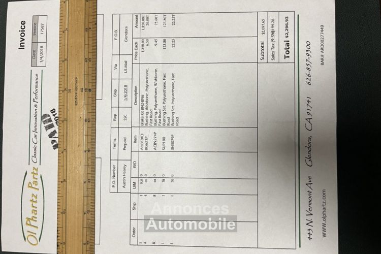 Austin Healey 3000 MK1 BT7 - <small></small> 68.500 € <small>TTC</small> - #90