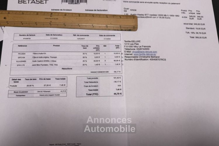 Austin Healey 3000 MK2 BT7 - <small></small> 70.000 € <small>TTC</small> - #101