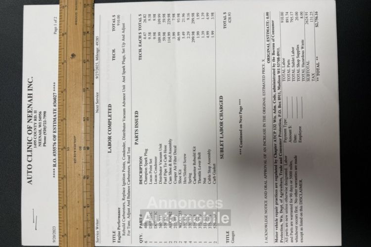 Austin Healey 3000 MK3 BJ8 - <small></small> 39.900 € <small>TTC</small> - #77