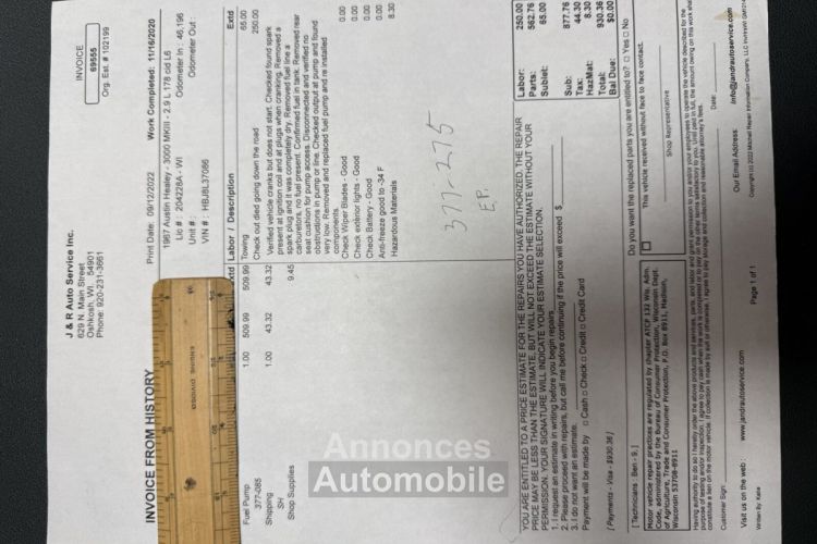 Austin Healey 3000 MK3 BJ8 - <small></small> 39.900 € <small>TTC</small> - #79