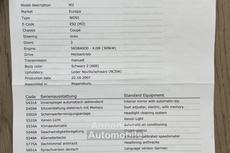 BMW M3 E92 - <small></small> 38.900 € <small>TTC</small> - #70