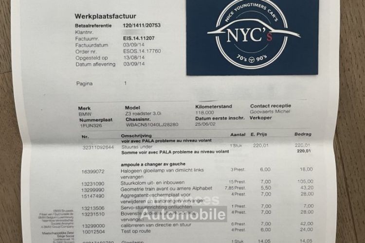 BMW Z3 3.0l - <small></small> 22.900 € <small>TTC</small> - #109