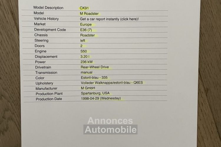 BMW Z3 M Cabrio - <small></small> 39.900 € <small>TTC</small> - #68