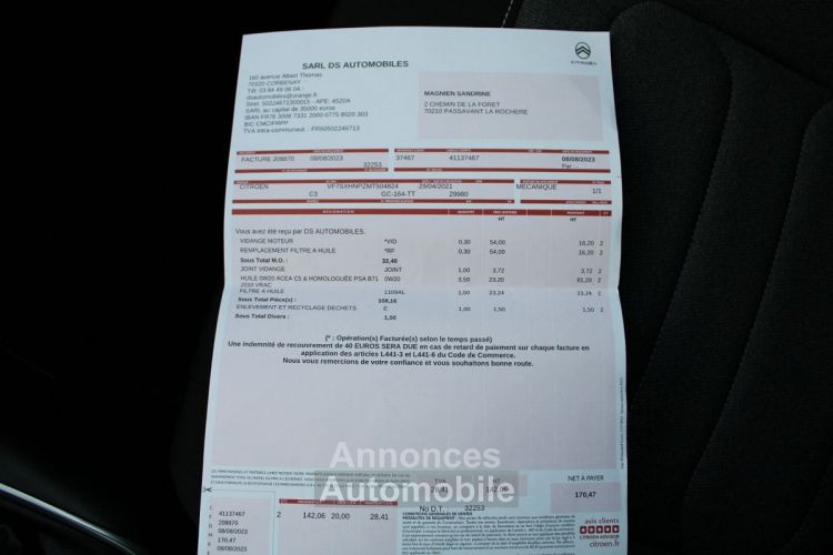 Citroen C3 PHASE 4 SHINE 110 CV ESSENCE GPS MIROR LINK CAMÉRA FULL LED JA 16 BLUETOOTH RÉGULATEUR - <small></small> 10.990 € <small>TTC</small> - #18