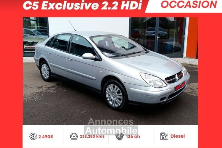 Citroen C5 Exclusive 2.2 HDi 16V 136ch 1ère main - <small></small> 2.490 € <small>TTC</small> - #1