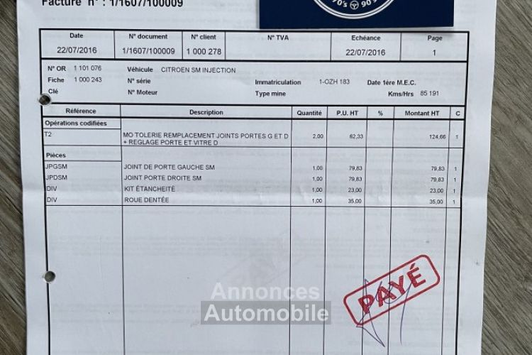 Citroen SM - <small></small> 56.900 € <small>TTC</small> - #79