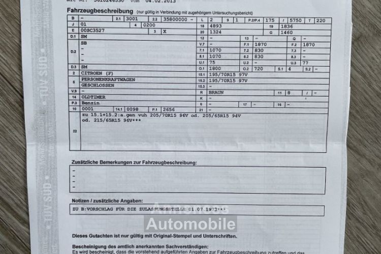 Citroen SM - <small></small> 56.900 € <small>TTC</small> - #84