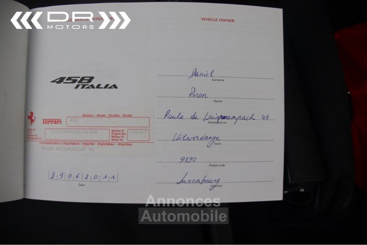Ferrari 458 Italia 'SCUDERIA FERRARI' SHIELDS - LIFT IN PERFECT CONDITION - <small></small> 162.995 € <small>TTC</small> - #43