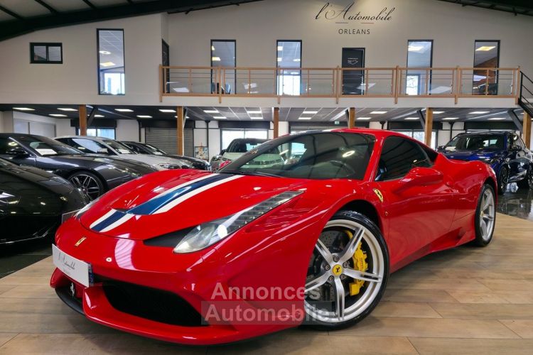 Ferrari 458 SPECIALE 4.5 605 FRANCAISE ROSO CARSA / BANDES NART / HARNAIS - <small></small> 385.000 € <small>TTC</small> - #1