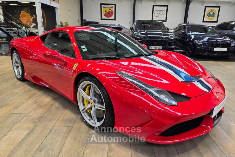 Ferrari 458 SPECIALE 4.5 605 FRANCAISE ROSO CARSA / BANDES NART / HARNAIS - <small></small> 385.000 € <small>TTC</small> - #4