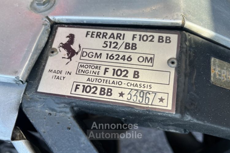 Ferrari 512 BB carbu “Classiche” - <small></small> 285.000 € <small>TTC</small> - #5