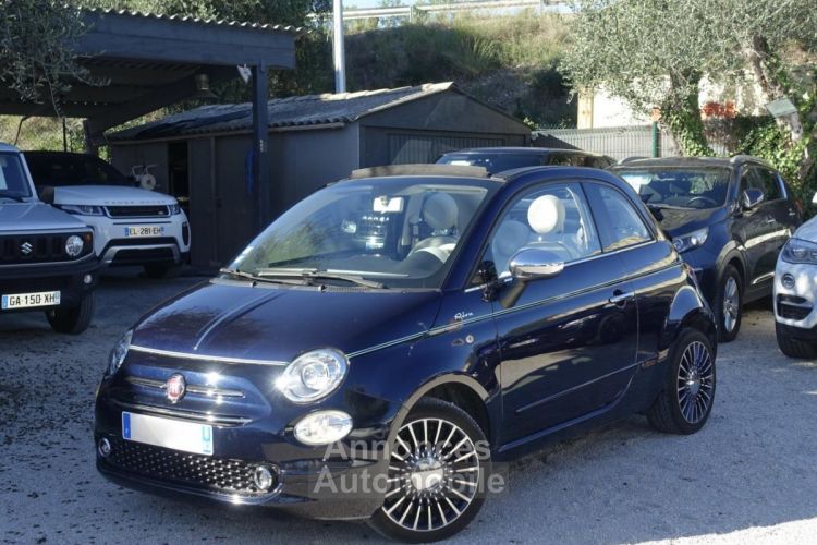 Fiat 500 0.9i TwinAir - 85 S&S - BV Dualogic 2017 C CABRIOLET Riva Volant bois PHASE 2 - <small></small> 15.990 € <small>TTC</small> - #1