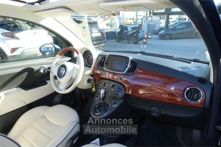 Fiat 500 0.9i TwinAir - 85 S&S - BV Dualogic 2017 C CABRIOLET Riva Volant bois PHASE 2 - <small></small> 15.990 € <small>TTC</small> - #8