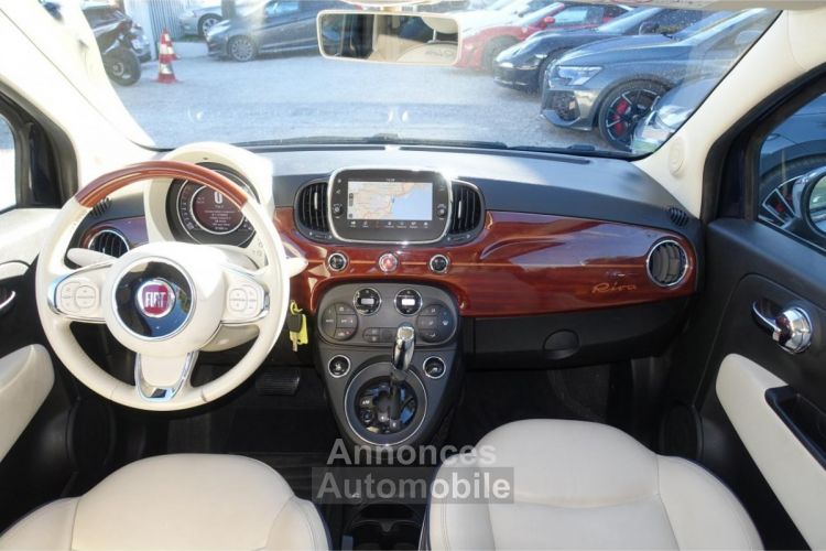 Fiat 500 0.9i TwinAir - 85 S&S - BV Dualogic 2017 C CABRIOLET Riva Volant bois PHASE 2 - <small></small> 15.990 € <small>TTC</small> - #10