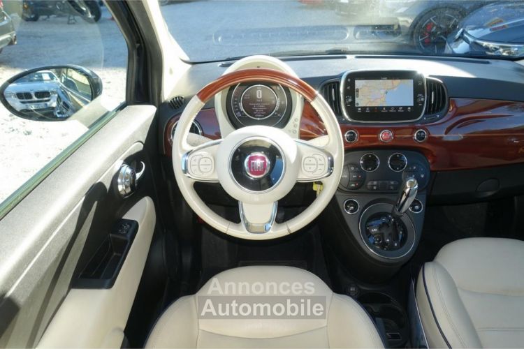 Fiat 500 0.9i TwinAir - 85 S&S - BV Dualogic 2017 C CABRIOLET Riva Volant bois PHASE 2 - <small></small> 15.990 € <small>TTC</small> - #11