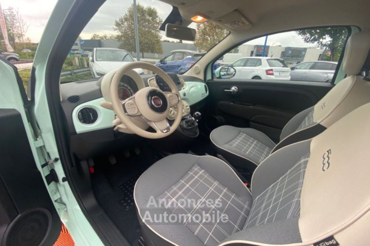 Fiat 500 1.2 69 LOUNGE Uconnect Radar Recul Pack Visibilité - <small></small> 9.980 € <small>TTC</small> - #10