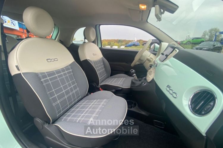 Fiat 500 1.2 69 LOUNGE Uconnect Radar Recul Pack Visibilité - <small></small> 9.980 € <small>TTC</small> - #14