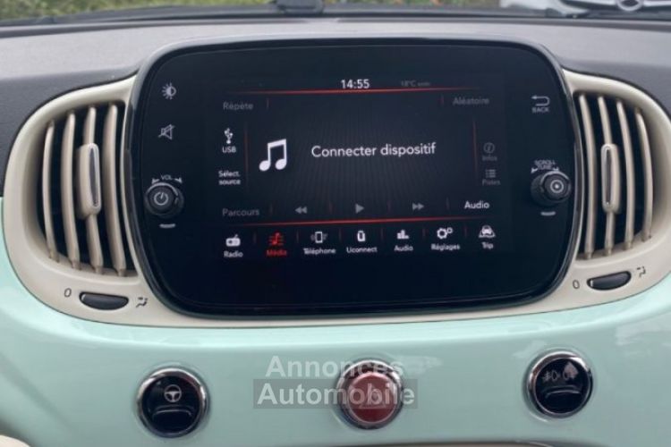 Fiat 500 1.2 69 LOUNGE Uconnect Radar Recul Pack Visibilité - <small></small> 9.980 € <small>TTC</small> - #30