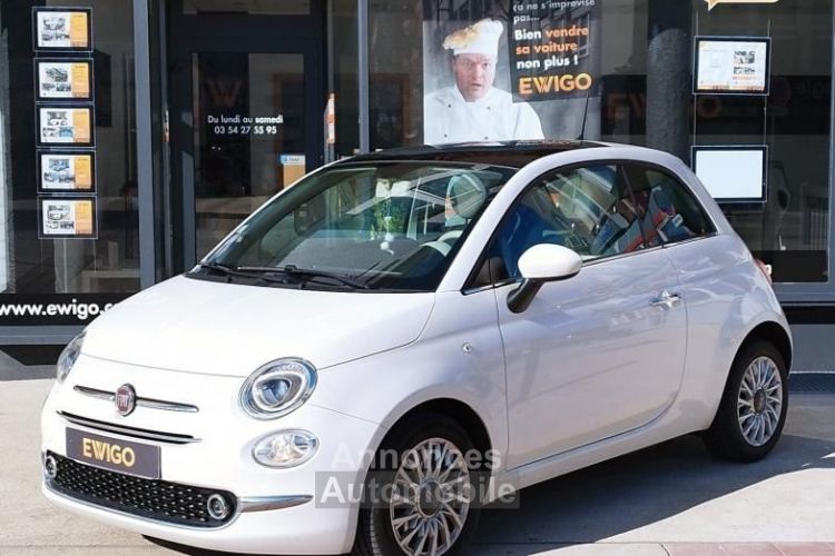 Fiat 500 1.2 70CH PACK LOUNGE BLANC NACRE TOIT PANO REGULATEUR CLIM - <small></small> 9.980 € <small>TTC</small> - #1