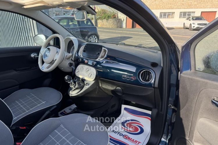 Fiat 500 1.2i - 69 Eco Pack Lounge Clim + toit ouvrant + Attelage - <small></small> 9.990 € <small>TTC</small> - #15