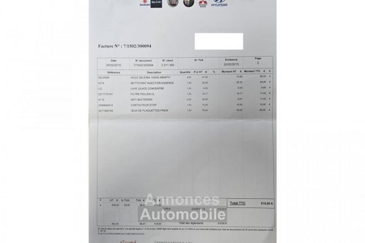 Fiat 500 ABARTH FERRARI DEALERS 1.4i 16V 160 / NUMEROTEE 25-200 / BOITE MECANIQUE / HISTORIQUE - <small></small> 34.990 € <small>TTC</small> - #49