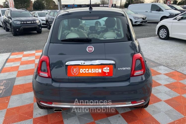 Fiat 500 (SERIE 8) Hybrid 1.0 BSG 70 LOUNGE Toit Pano. Radars Recul - <small></small> 12.850 € <small>TTC</small> - #6