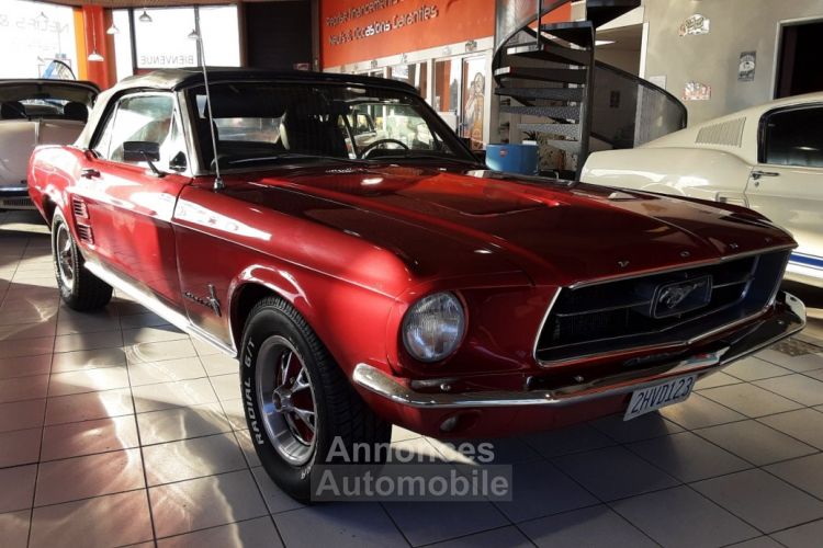 Ford Mustang CABRIOLET CODE A 1967 ROUGE V8 - <small></small> 51.900 € <small>TTC</small> - #8